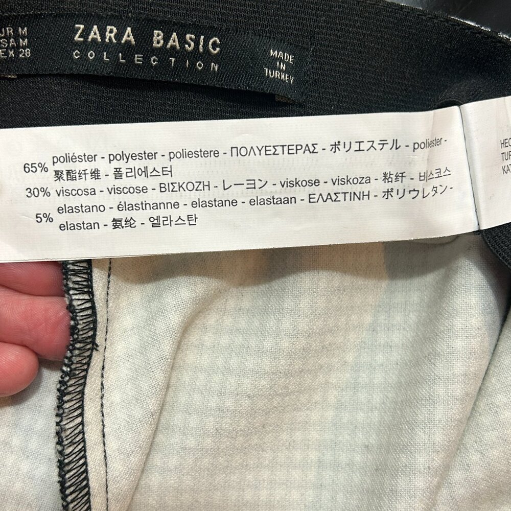 Zara Basic Black & White Houndstooth Leggings Siz… - image 7